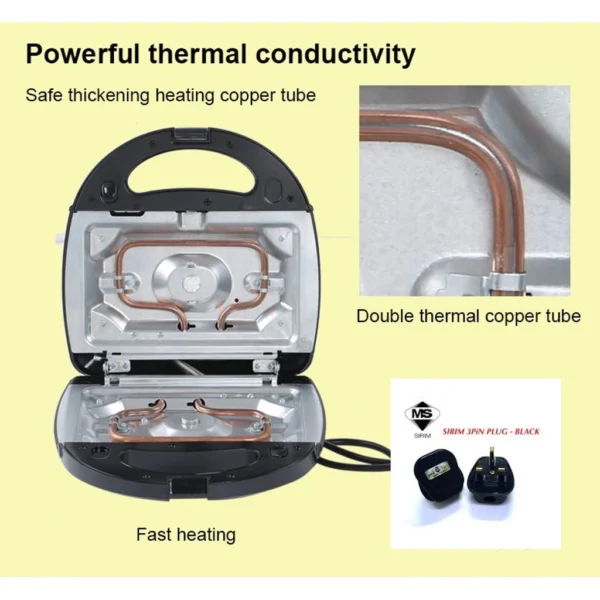 b39d091005a9cf48d48217d4016fb2b9.webp Electric Sanwich Maker Automatic Mini Waffle Bread Breakfast Baking Machine Oven Iron Grill
