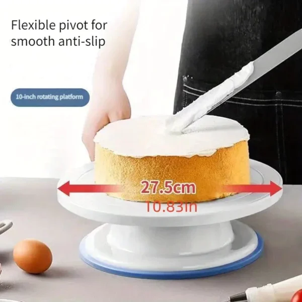 my-11134207-7rasb-m9tuys3a4zc072.webp Non Slip Cake Turntable Silicone PP Plastic 360 Rotating for Cake Decorating DIY Cake Baking Tools