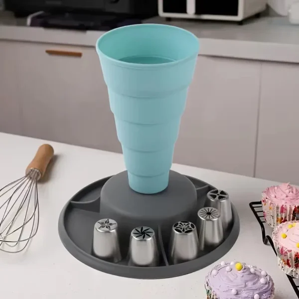 Retractable Icing Cake Decorating Bag Stand Whipped Cream Baking Accessories for Cakes   Cupcakes
