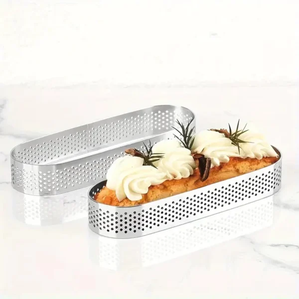 1pcs Stainless Steel Pastry Rings Oval Cake Molds for Mousse  Biscuit Baking  DIY Dessert Molds