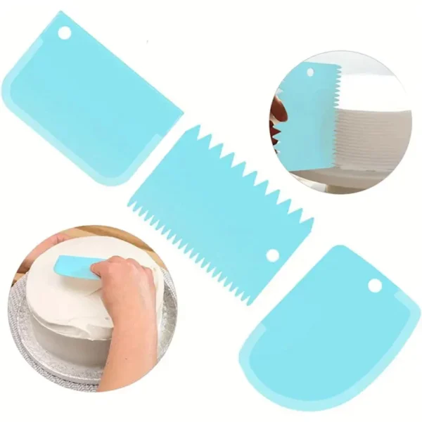 my-11134207-7rasc-mc1wyr3019ly0f.webp 3pcs Plastic Scraper Set Cake Smoothing Tools for Perfect Frosting Kitchen Cooking Utensil