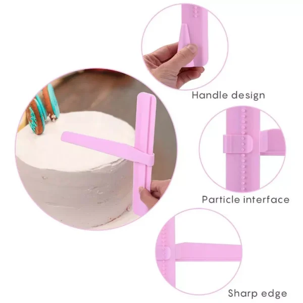 my-11134207-7rasg-mc06vjrs7al33d.webp Adjustable Cake Scraper Blue Pink Icing Smoother for Perfect Cakes Cake Decorating