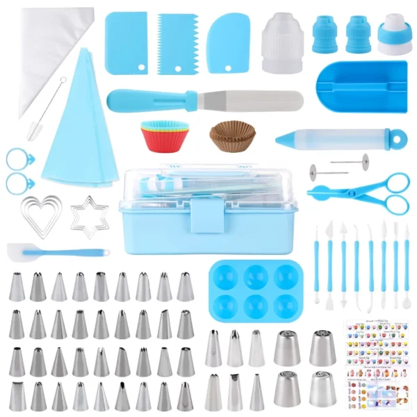 my-11134207-7rasi-mbw4iorei63b8b.webp 238 Piece Ultimate Blue Baking Set Cake Decorating Tools Set Piping Tips Fondant Tools Complete Kit