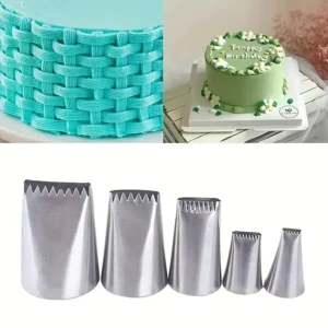 my-11134207-7rasl-mbyqjdwj1eixa4.webp 5PC Decorating Tips Set Perfect for Buttercream Cake Decorating piping nozzle Must Have Baking