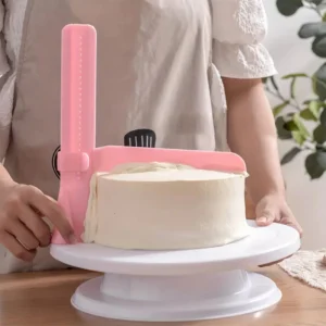 my-11134207-7rasl-mc06vjribwye0f.webp Adjustable Cake Scraper Blue Pink Icing Smoother for Perfect Cakes Cake Decorating