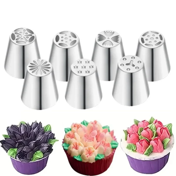 13PCS Kit with 7Tips Tri Coupler   Leaf Nozzles Professional Decoration Tools for Baking Enthusiasts