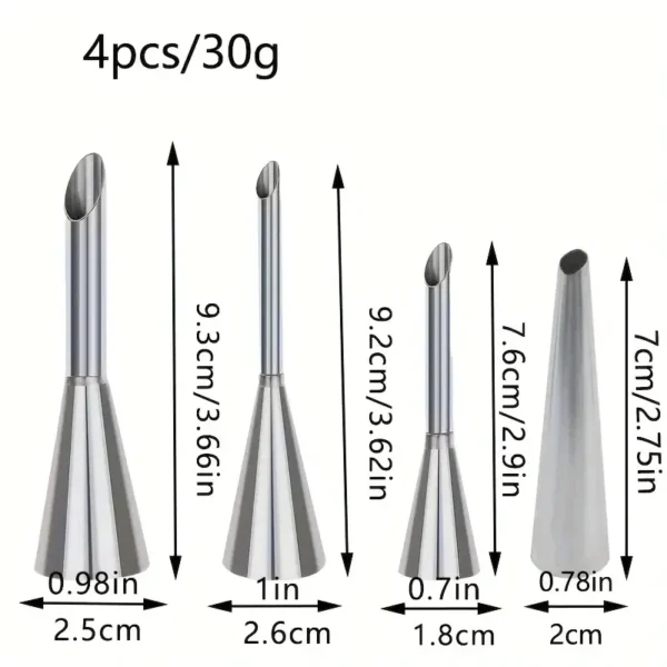 my-11134207-820le-mm06bl3hslc07d.webp Perfect Cream Puff Maker 4Pcs Stainless Steel Piping Tips