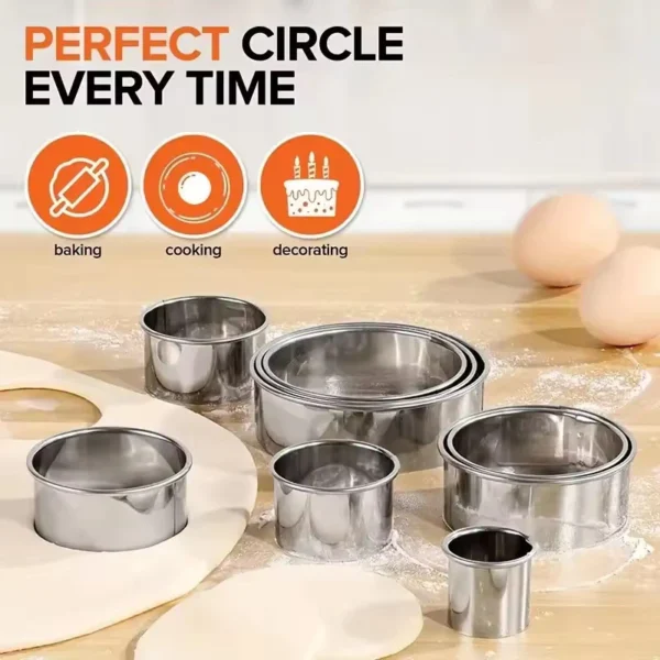 sg-11134201-7rdxc-mdmw4csv88ak3b.webp 12pcs Set Stainless Steel Round Cutter Cookie Moulds Mousse Cake Ring Biscuit Cutting Baking Tools