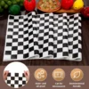 50PCS Checkboard Food Grade Wax Paper Food Wrapping Paper Fried Food Anti Oil Pad Paper Baking Paper
