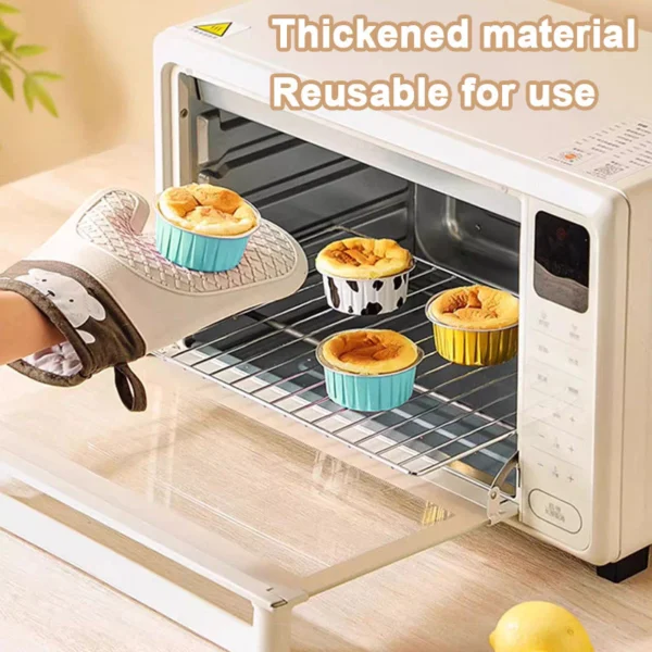 sg-11134201-81zut-mijvmkt24u87d4.webp 50PCS Aluminium Foil Cake Box with Cap Reusable Baking Pudding Cake Mould Air Fryer Cupcake Cup