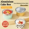 sg-11134201-81zwk-mijvmjn3dm2pa7.webp 50PCS Aluminium Foil Cake Box with Cap Reusable Baking Pudding Cake Mould Air Fryer Cupcake Cup