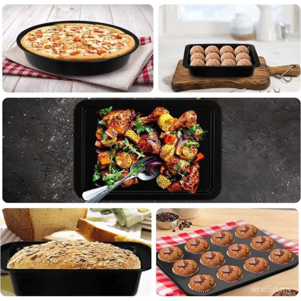 sg-11134201-8262m-mmb8musmxi4l3e.webp 5 Pieces Oven Pan Cake Baking Pastry Pan Set